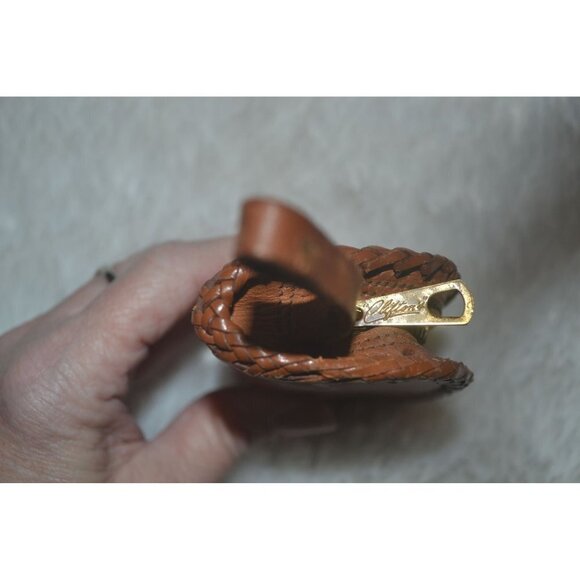 Clifton's Hand Tooled Brown Leather Coin Purse - Picture 3 of 5